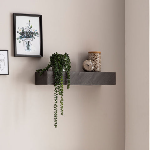 Rootz Modern Wall Shelf - Floating Shelf - Anthracite Decor - Wide Storage Space - Handmade - 60cm x 10cm x 20cm
