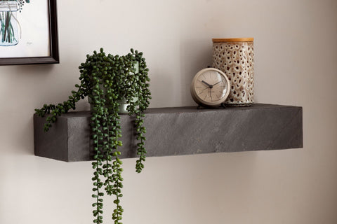 Rootz Modern Wall Shelf - Floating Shelf - Anthracite Decor - Wide Storage Space - Handmade - 60cm x 10cm x 20cm