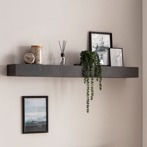 Rootz Modern Wall Shelf - Floating Shelf - Anthracite Decor - Handmade - Wide Storage Space - 120cm x 10cm x 20cm