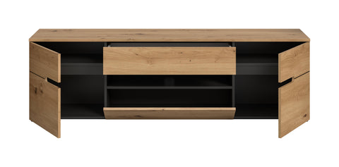 Rootz TV Lowboard - Media Console - Entertainment Stand - Ample Storage - 55x184x44 cm