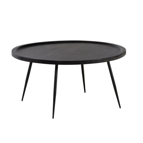 Rootz Round Coffee Table - Circular Coffee Table - Wooden Center Table - Handcrafted Elegance - 75cm x 75cm x 38cm