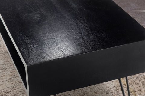 Rootz Rectangular Living Room Table - Coffee Table - Modern Table - Mango Wood Grain - 100cm x 50cm x 40cm