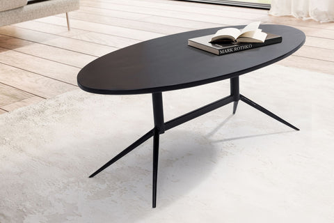 Rootz Oval Coffee Table - Modern Design - Natural Wood Grain - Unique Handmade Craftsmanship - 90cm x 50cm x 35cm