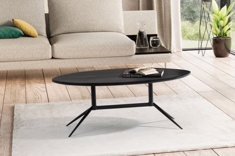 Rootz Oval Coffee Table - Modern Design - Natural Wood Grain - Unique Handmade Craftsmanship - 90cm x 50cm x 35cm