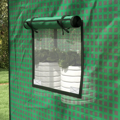 Rootz Replacement Film Greenhouse - Rolling Door - Mesh Window - Polyethylene - Green - 143 x 70 x 190cm