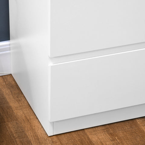 Rootz Chest of Drawers - 6 Drawer Storage - Minimalist Cabinet - Modern Style - 80cm x 39cm x 115cm - White