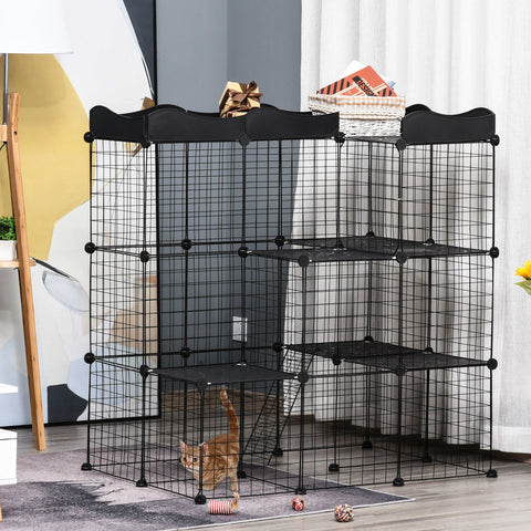 Rootz Modular Small Pet Cage - Zoo Enclosure - Rabbit Hutch - Safe Play Space - 105 x 70 x 116 cm