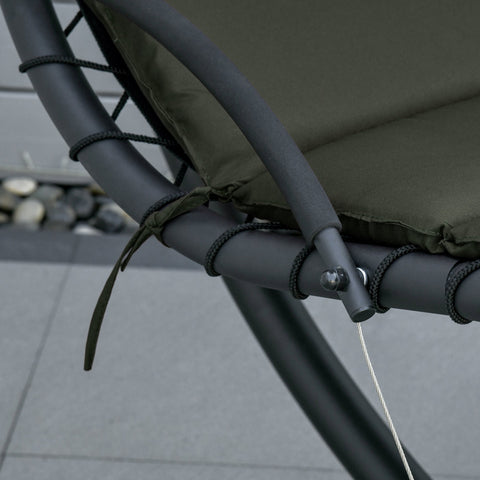 Rootz Sun Lounger Hanging Chair - Outdoor Relaxation - Contemporary Swing Seat - Sun Protection & Soft Mattress - 194x117x192cm - Steel & Polyester