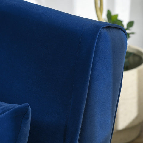 Rootz Reclining Chair - Lounge Chair - Single Bed - Ultimate Comfort - Adjustable Backrest - Velvet Fabric - 77cm x 88cm x 83cm (Chair) - 191cm x 77cm x 27cm (Bed)