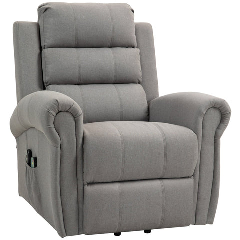 Rootz Modern Recliner with Stand-Up Aid - Cinema Chair - Elderly Chair - Electric Massage and Heating - 91cm x 89cm x 106cm