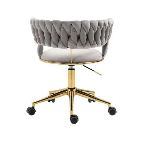 Rootz Velvet Office Chair - Swivel Chair - Ergonomic Chair - Maximum Comfort - 62cm x 62cm x 67cm