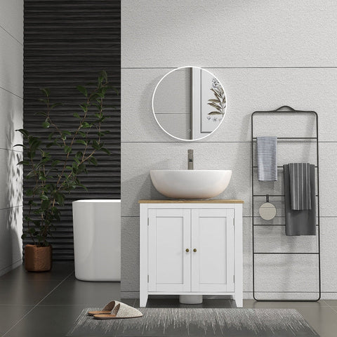Rootz Bathroom Vanity Unit - Compact Sink Cabinet - Modern Storage Unit - Adjustable Shelves - Water-Resistant MDF - 60cm x 30cm x 60cm