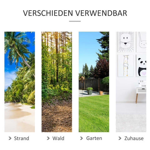 Rootz Outdoor Rod Hammock - Travel Hammock - Camping Hammock - Comfortable Cotton & Polyester - Easy Transport with Carry Bag - 310cm x 150cm - Supports Up to 180kg