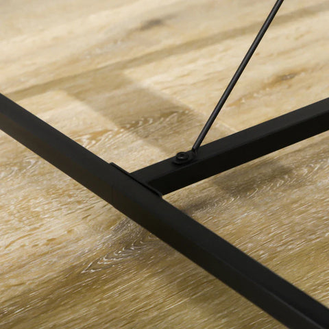 Rootz Dining Group - Eettafel voor 4 personen - Met 2 banken - Industrieel ontwerp - Ruimtebesparende eetkamersets - Zwart + naturel - 120 cm x 70 cm x 75 cm