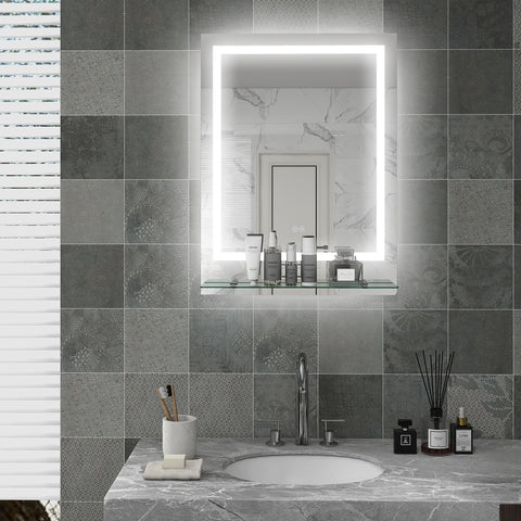Rootz LED Bathroom Mirror - Illuminated Vanity Mirror - Lighted Mirror - Anti-Fog - 80cm x 60cm x 2.7cm