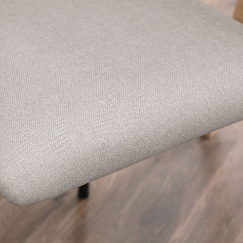 Rootz 2 Piece Dining Chair Set - Kitchen Chair - Reading Chair - Linen-Look Fabric - Stable Base - 54cm x 54cm x 84cm