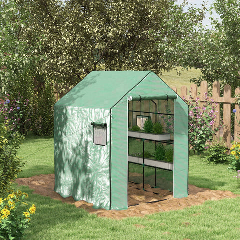 Rootz Garden Greenhouse - Plant Shelter - Veggie Nursery - UV Resistant PE Cover - 140 x 143 x 190 cm