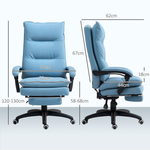 Rootz Massage Office Chair - Desk Chair - Ergonomic Swivel Chair - Massage Function - 70cm x 62cm x 120-130cm