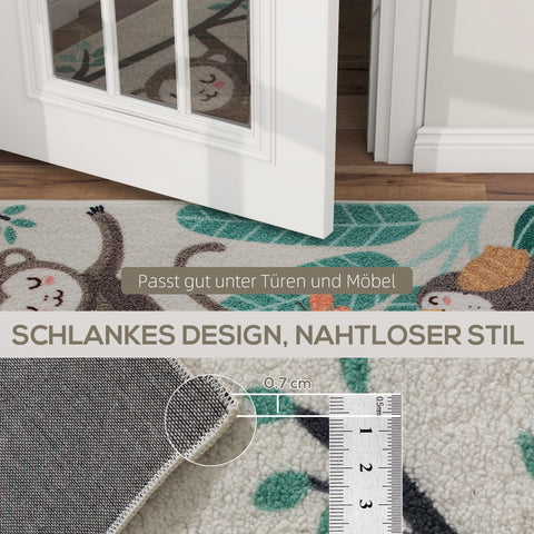 Rootz Fleece Carpet Jungle Pattern - Area Rug - Soft Sherpa - Easy Care - 160cm x 120cm x 0.7cm