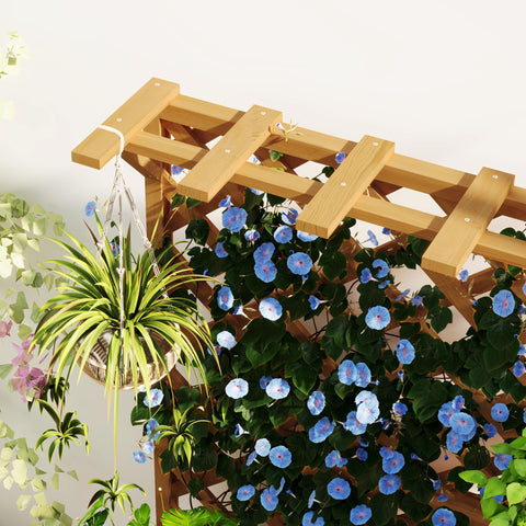 Rootz Hochbet Garden Trellis - Raised Bed - Plant Box - Weatherproof Wood - 64cm x 33cm x 122cm