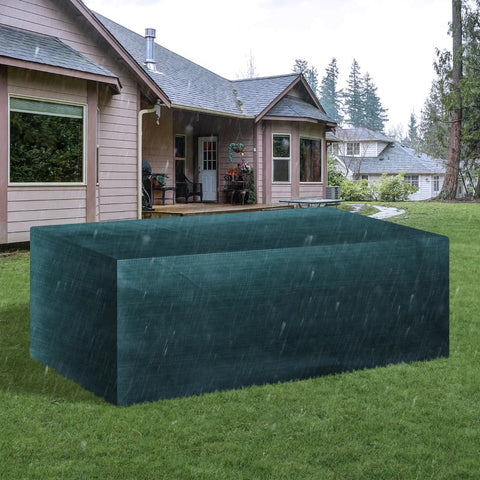 Rootz Tarpaulin Protective Cover - Garden Furniture Cover - Waterproof - UV Protection - Green - 235 x 190 x 90 cm