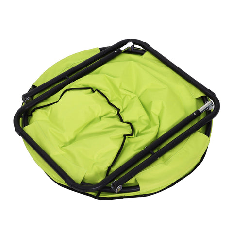 Rootz Yellow Folding Chair - Camping Armchair - Garden Chair - Upholstery Chair - Foldable Metal + Oxford Fabric - 80cm x 80cm x 75cm