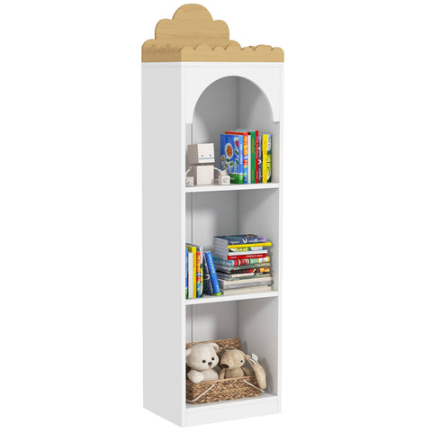 Rootz Children's Bookshelf - Kid's Bookcase - Cloud Design - Safe & Spacious - 40x30x139.5cm