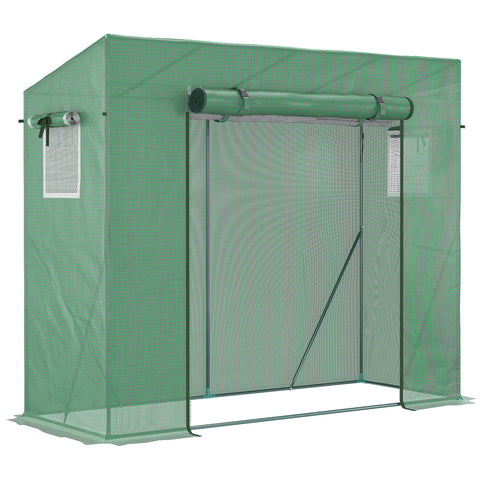 Rootz Greenhouse UV Protection - Plant Shelter - Garden Conservatory - Mosquito Net - Reinforcement Rods - 200L x 77W x 169H cm