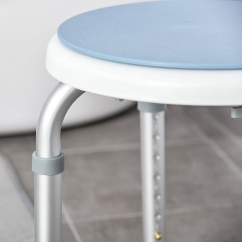 Rootz Shower Stool - Shower Seat - Bath Stool - Non-slip - Height Adjustable - Ø 33cm x 35.5-48.5cm