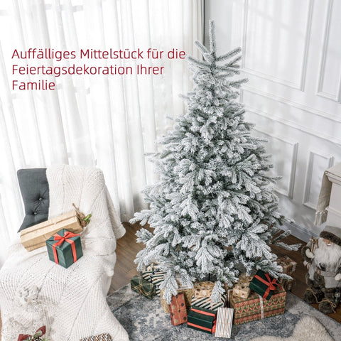 Rootz Snow-Covered Artificial Christmas Tree - Winter Tree - Festive Decor - Flame Retardant - Ø115cm x 180cm