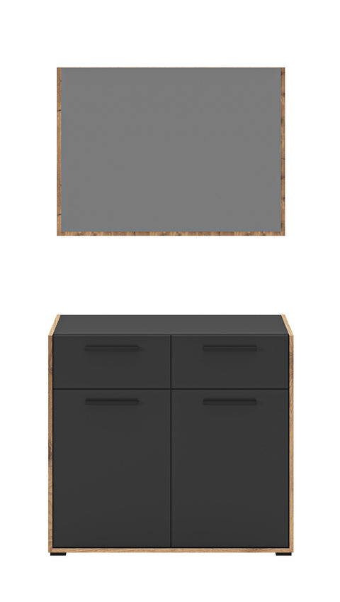 Rootz Wardrobe Combination - Closet Organizer - Storage Unit - Easy-Care Surfaces - 95x189x37 cm