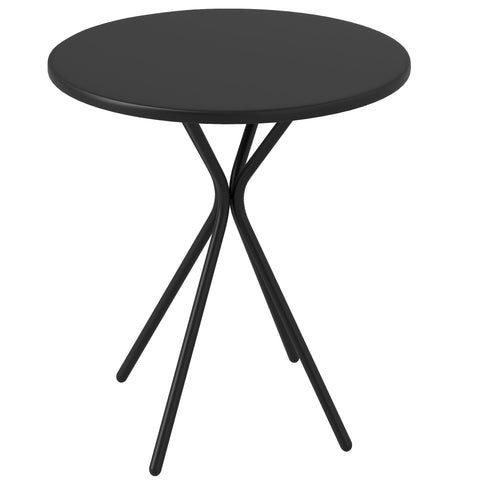 Rootz Garden Table - Outdoor Dining Table - Balcony Table - Weatherproof Steel - 60cm x 70cm - Black