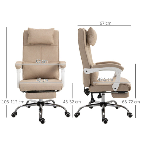 Rootz Ergonomic Office Chair - Executive Chair - Manager Chair - Ergonomic Design - Adjustable Height - 62W x 67D x 105-112H cm