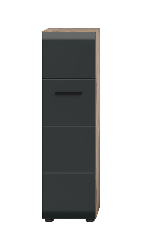 Rootz Storage Unit - Cabinet - Organizer - Versatile Shelves - MDF Front - 30x106x30cm - Black and Brown