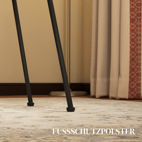 Rootz Dining Chair Set - Kitchen Chair - Boho Style - Durable Construction - Floor Protection - Versatile Design - 45cm x 57cm x 83cm - Natural + Black