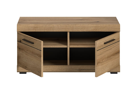 Rootz Coat Rack Bench - Entryway Seating - Hallway Organizer - Seat with Cushion - 90 x 44 x 40 cm