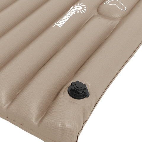 Rootz Camping Air Mattress - Inflatable Bed - Outdoor Sleeping Pad - Quick Inflation - Water-Repellent - Compact & Portable - 195cm x 70cm x 10cm - Polyester