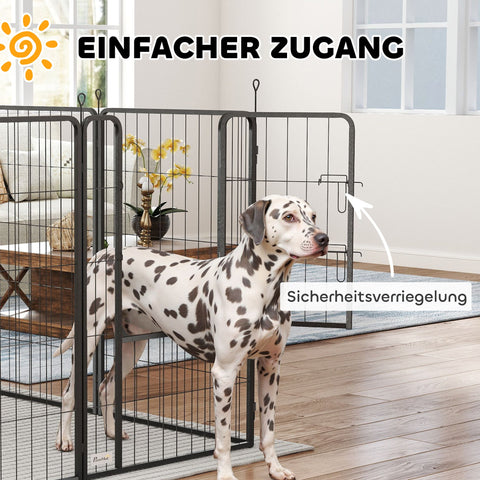 Rootz Puppy Run - Dog Kennel - Pet Playpen - Flexible Foldable Enclosure - 100cm High - Square: 204x204x100cm, Rectangle: 272x136x100cm
