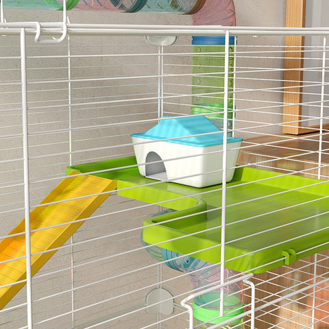 Rootz 5 Level Rodent Cage - Hamster Enclosure - Mouse Habitat - Spacious Play Area - 59cm x 36cm x 69cm