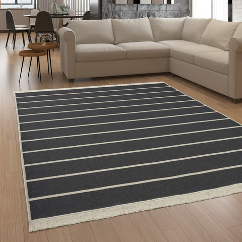 Flatweave Rug – Reversible – Durable & Easy Care – Soft Cotton Blend – Washable