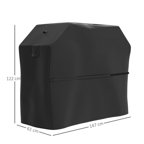 Rootz Grill Cover - BBQ Cover - Protective Outdoor Cover - Weatherproof Velcro Fasteners - 147cm x 61cm x 122cm