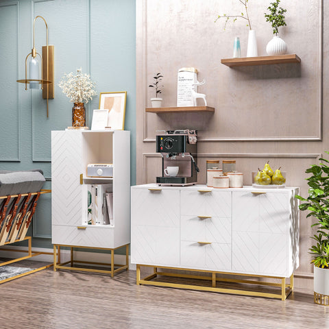 Rootz Bathroom Storage Unit - Cabinet - Modern Shelving - Ample Storage - 60L x 30W x 120H cm