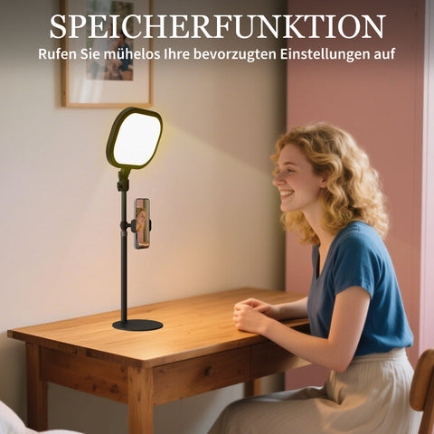 Rootz LED Night Lamp - Bedside Lamp - Adjustable Table Lamp - Memory Function - Black Metal - 23cm x 23cm x 65cm