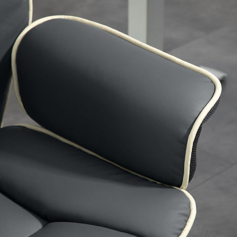 Rootz Ergonomic Office Chair - Computer Chair - Desk Chair - Faux Leather - Adjustable Height - 76cm x 80cm x 118-124cm