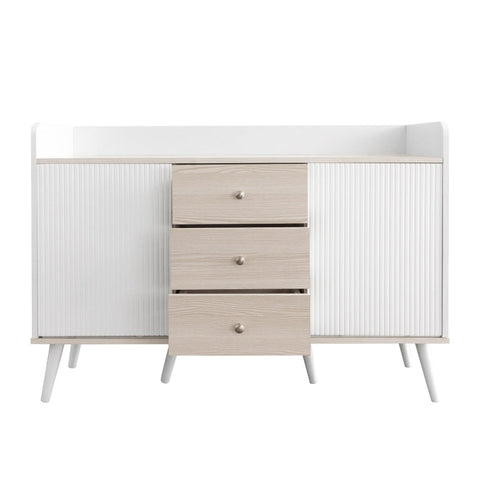 Rootz Modern Sideboard - Storage Cabinet - Elegant Buffet Table - Ample Storage - 117.5L x 40W x 80H cm