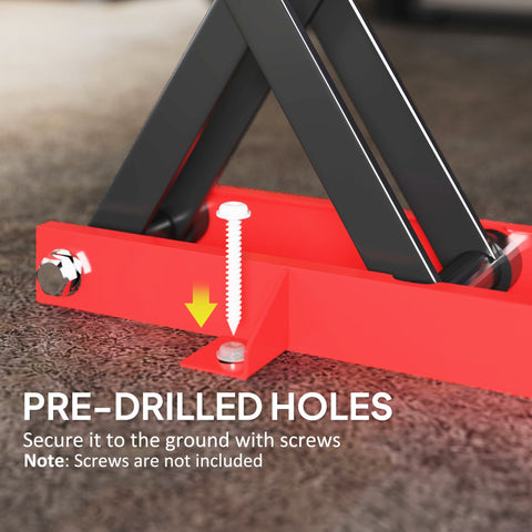 Rootz Motorcycle Lifter - Bike Lift - Motorbike Hoist - 500kg Capacity - Adjustable Height 9.5cm-40cm - 45x15x9.5-40cm - Red