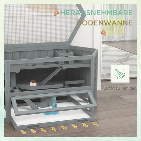 Rootz 3 Level Hamster Cage - Small Animal Home - Multi-Tier Enclosure - Optimal Ventilation - 115cm x 60cm x 55cm