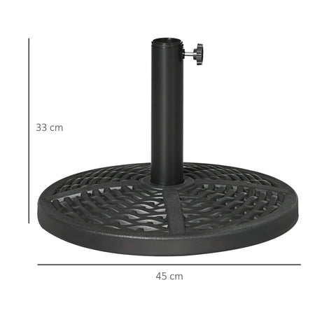 Rootz Concrete Parasol Stand - Umbrella Stand - Garden Parasol Base - Optimal Stability - Ø45cm x 33h cm