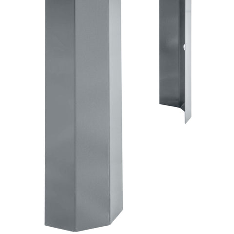 Rootz Raised Bed Plant Bed Planter Box - Garden Planter - Elevated Garden Bed - Weather Resistant - Ergonomic Design - Easy Assembly - 100cm x 45cm x 80cm - Galvanized Steel - Silver