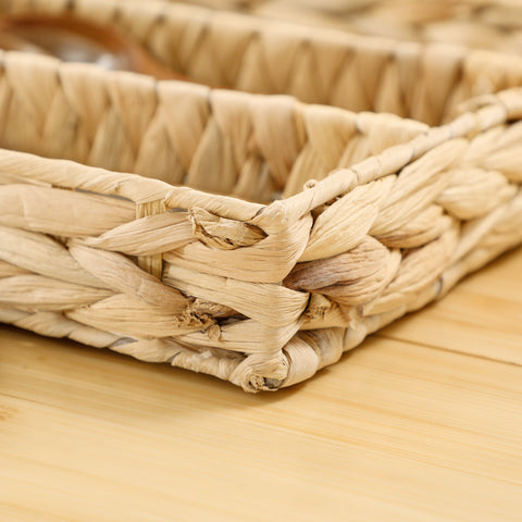 Rootz Set of 2 Storage Baskets - Organizer Bins - Compartment Caddies - Rustic Elegance - 36cm x 26cm x 5cm